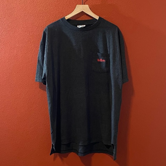 Marlboro Other - Marlboro Unlimited Men’s Vintage Micro Striped Pocket Tee‎ Shirt